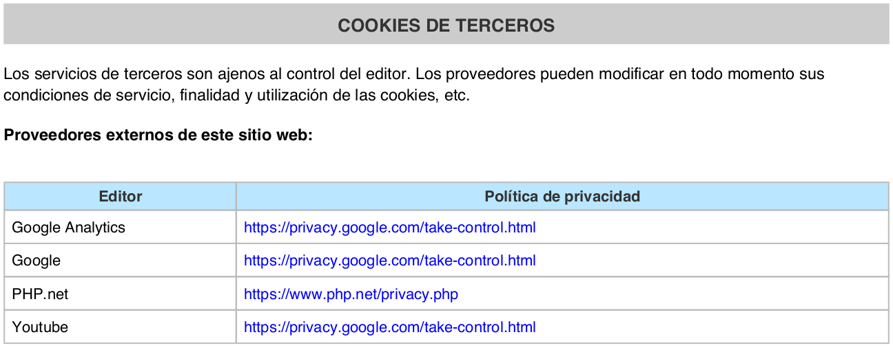 De terceros